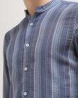 Aegen Blue Tapered Fit Shirt