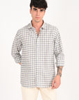 Grey Regular Fit Check Shirt