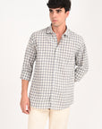 Grey Regular Fit Check Shirt