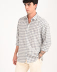 Grey Regular Fit Check Shirt