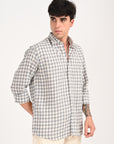 Grey Regular Fit Check Shirt