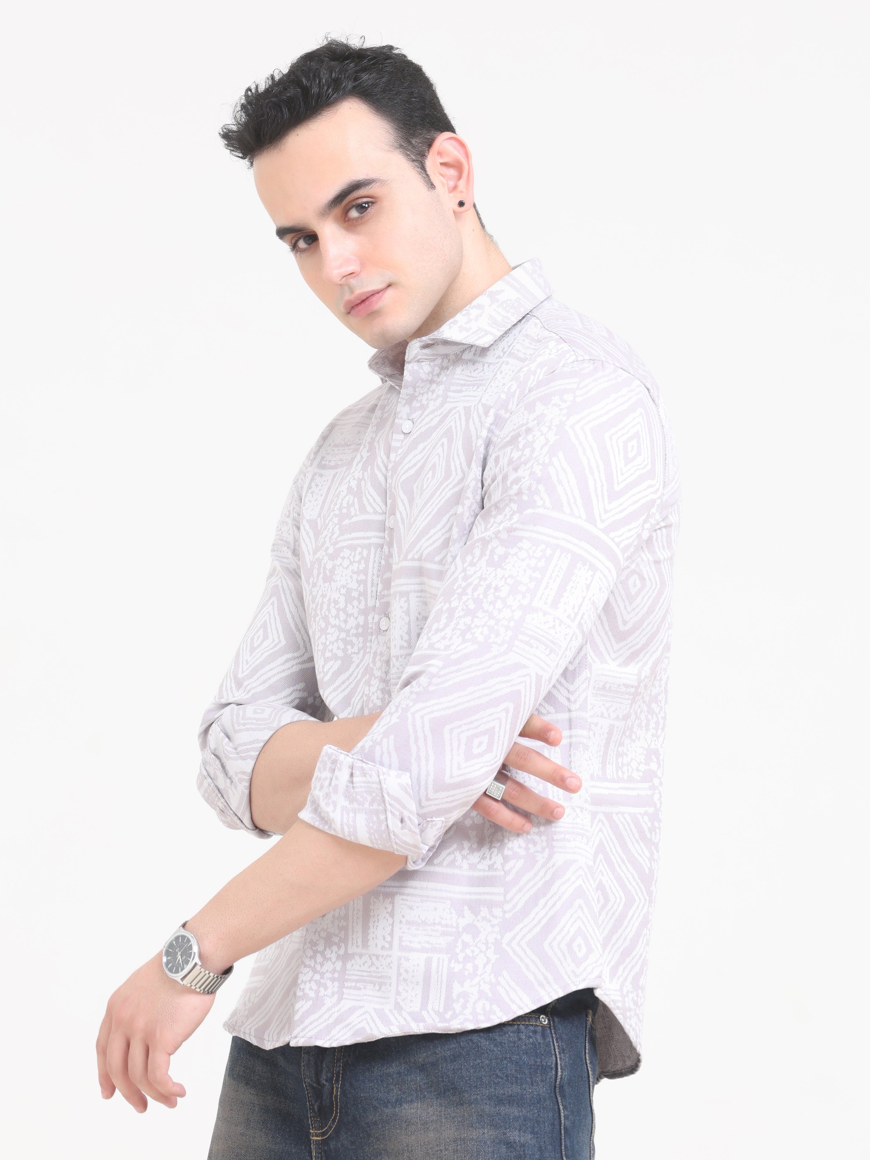 Lavender Tapered Fit Shirt