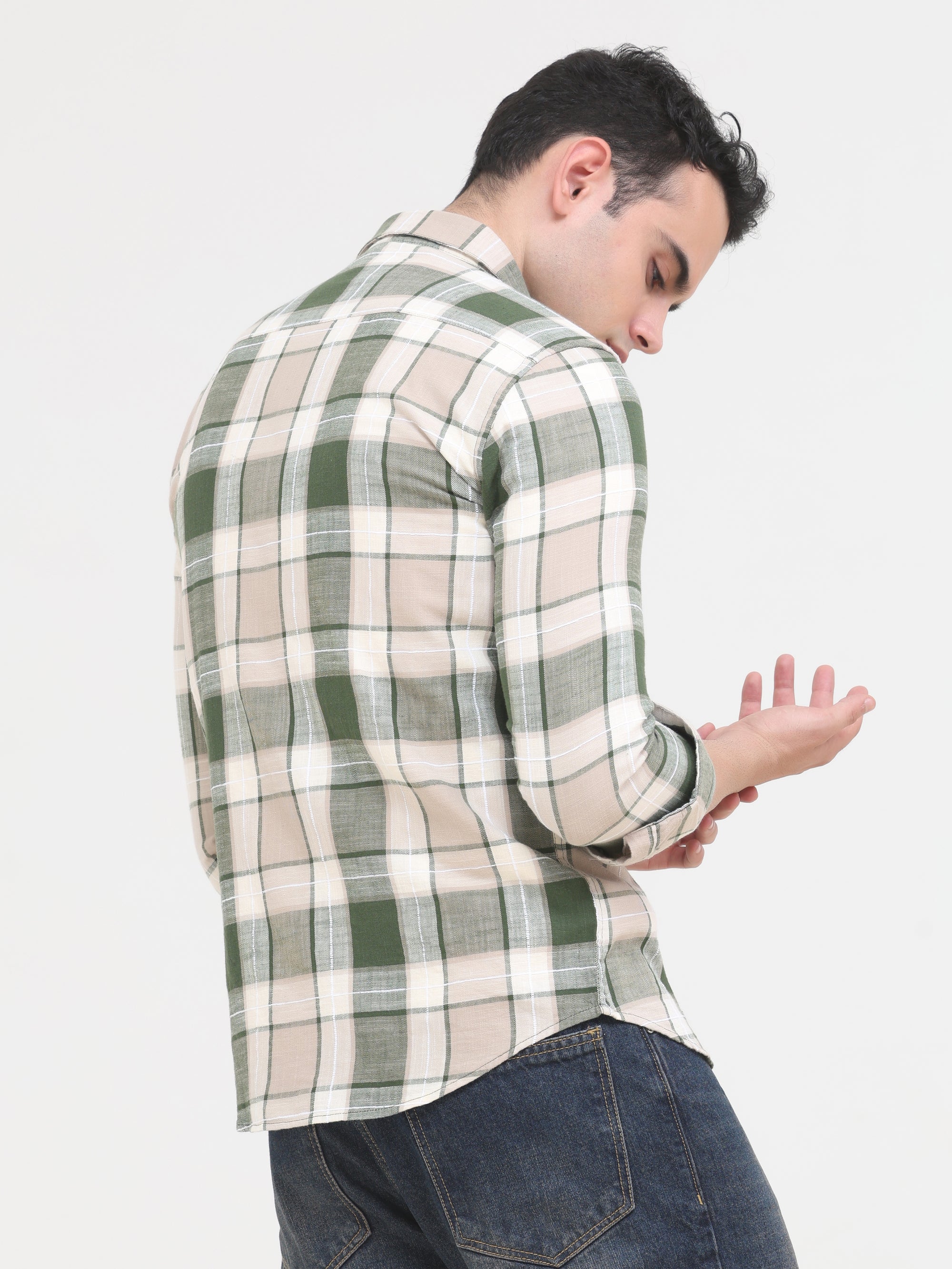 Moss Green Slim Fit Shirt