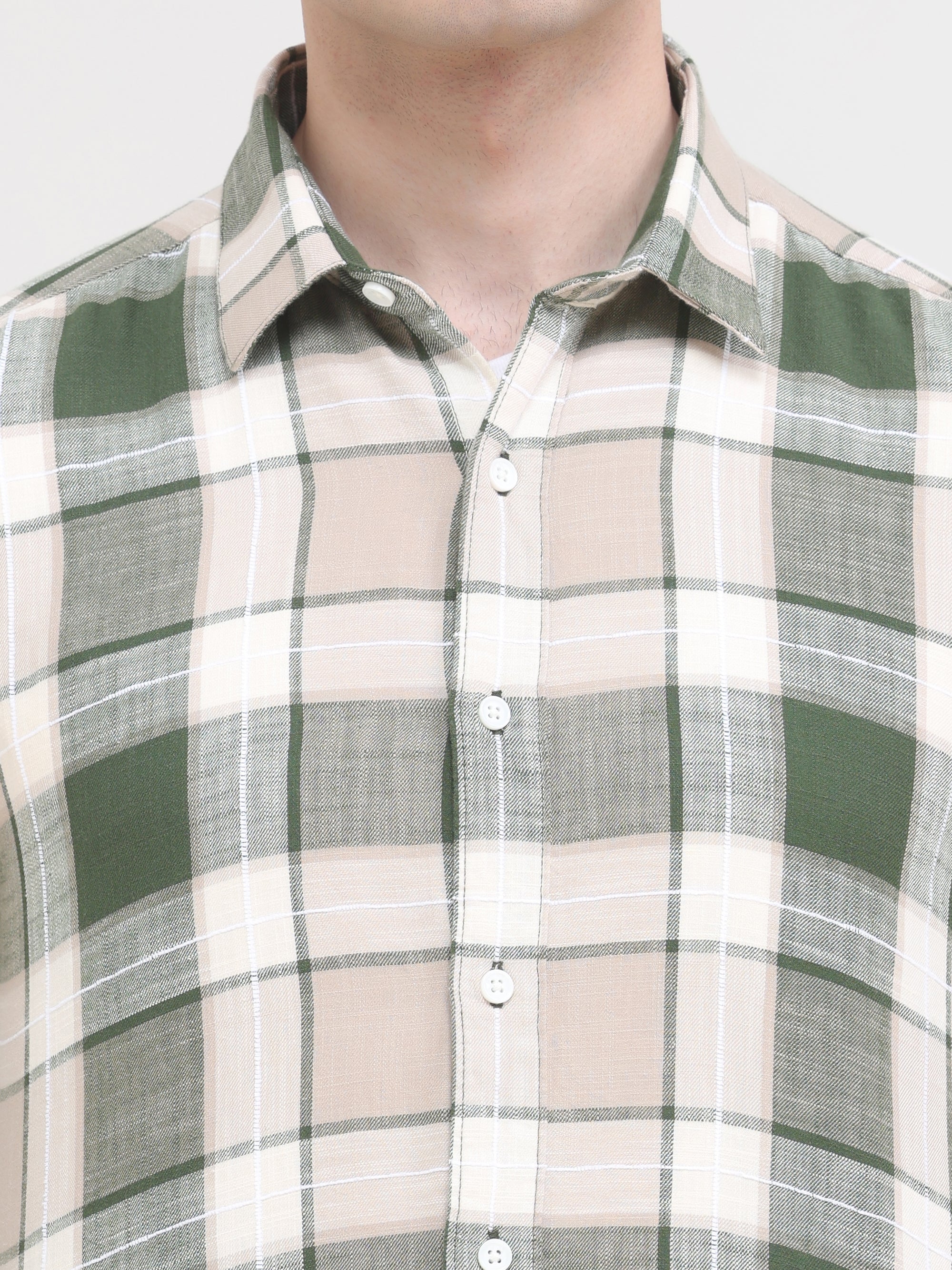 Moss Green Slim Fit Shirt