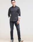 Crow Black Tapered Fit Shirt