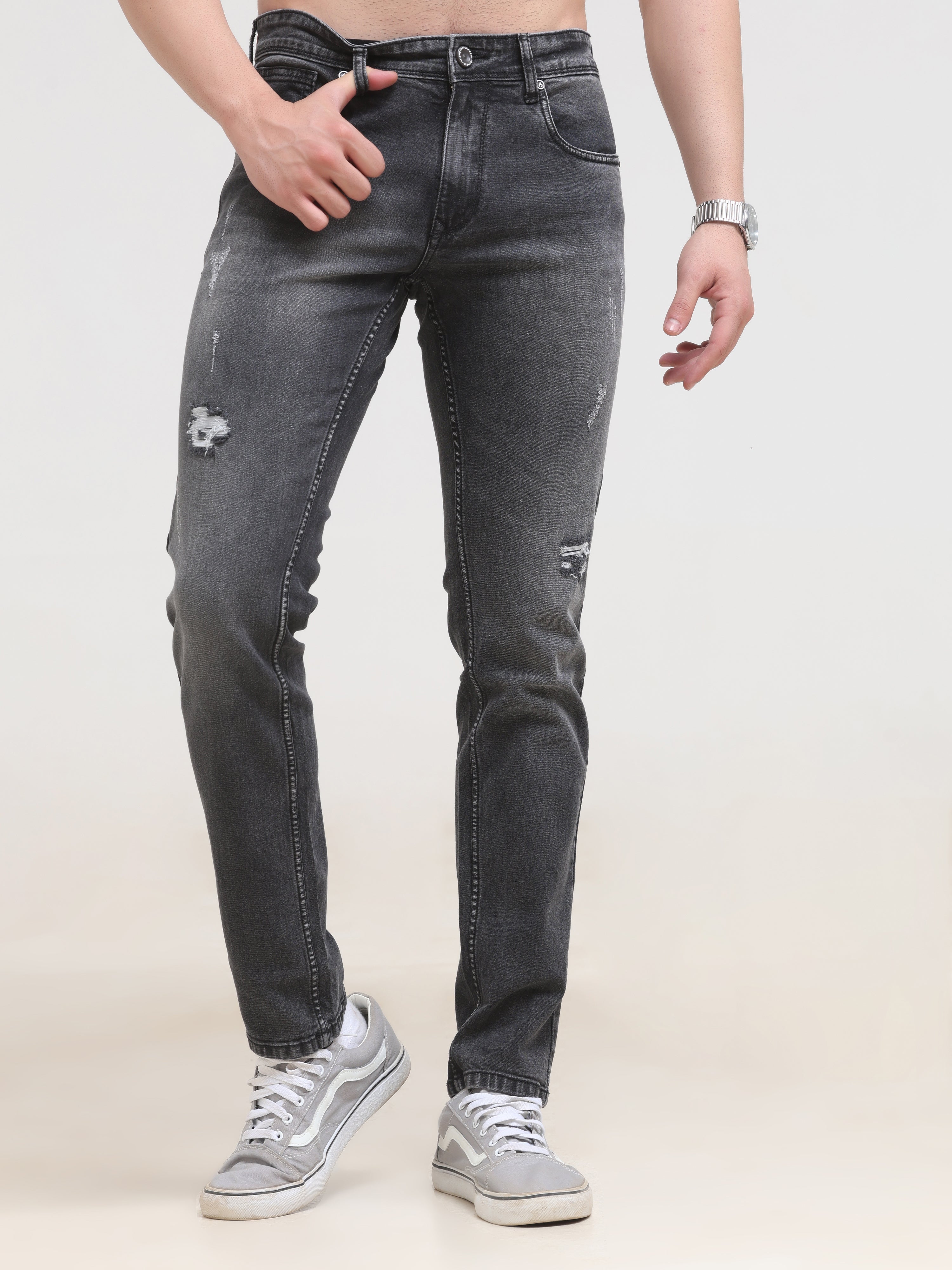 Charcoal Blk Slim Fit Jeans