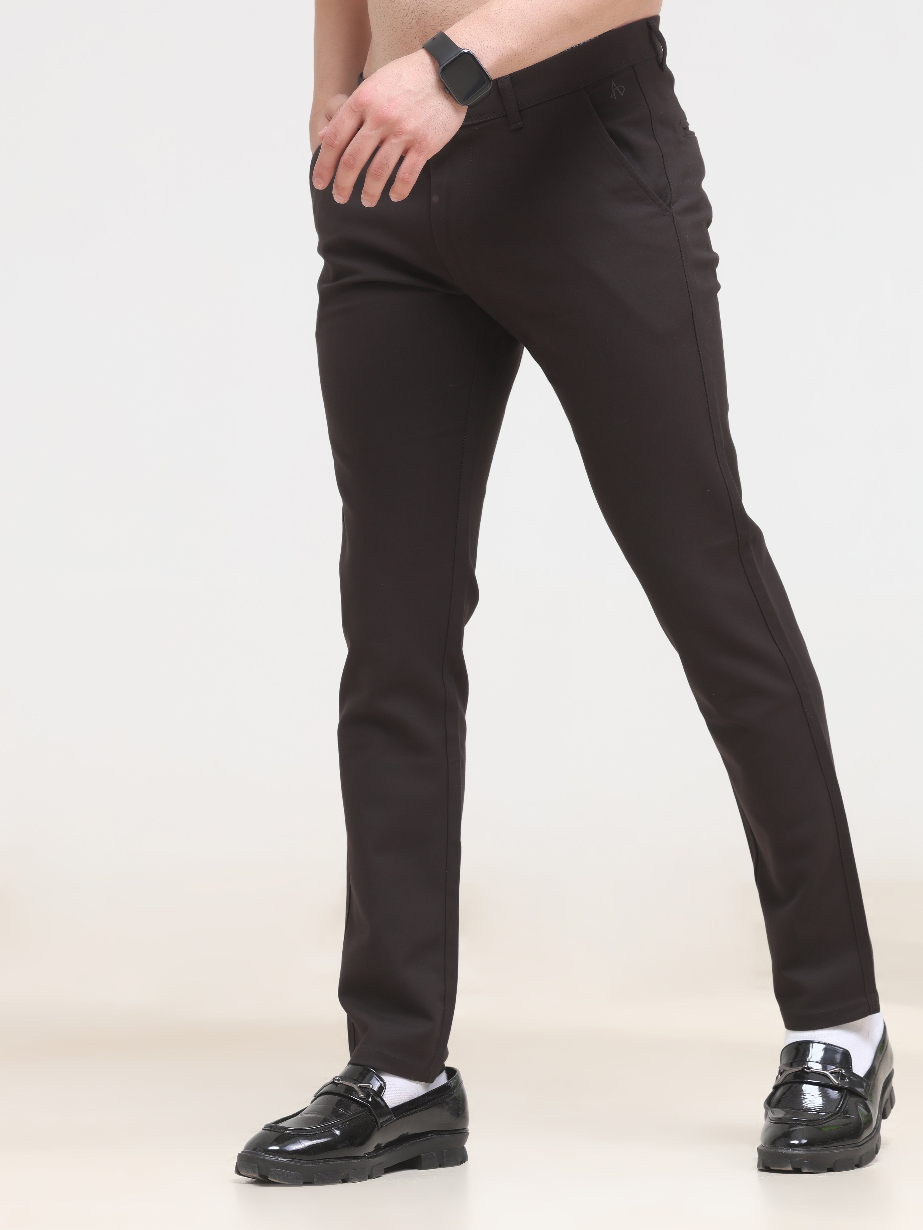 Ankle Fit Cotton Trousers