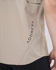 Half Sleeve Regular Fit Double Flap Beige Shirt