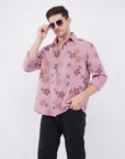 Pink Relaxed Fit Printed Shirt