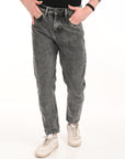 Comfort Fit Grey Denim Pants