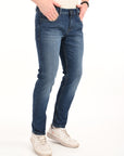 Slim Fit Blue Denim Pants