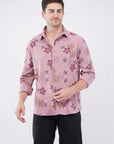 Pink Relaxed Fit Printed Shirt