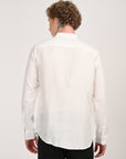 Mandarin Collar Tapered Fit White Shirt – Full Sleeve