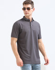 Khaki Solid Polo Tshirt