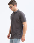 Khaki Solid Polo Tshirt