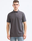 Khaki Solid Polo Tshirt