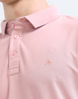 Pink Solid Polo Tshirt