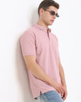 Pink Solid Polo Tshirt