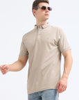 Camel Solid Polo Tshirt