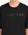 Drop Shoulder Half Sleeve Black T Shirt