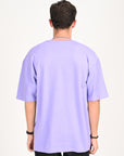 Drop Shoulder Half Sleeve Lavender T Shirt