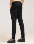 Jet Black Ankle Fit Cotton Pant