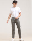 Sag Green Ankle Fit Cotton Pant