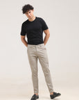 Khaki Ankle Fit Cotton Pant