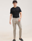 Khaki Ankle Fit Cotton Pant