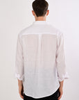 Riviera Escape White Embroidered Relaxed Fit Shirt