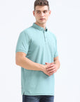Green Solid Polo Tshirt