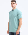Green Solid Polo Tshirt