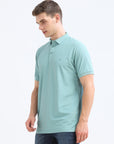 Green Solid Polo Tshirt