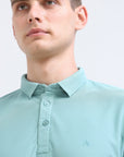 Green Solid Polo Tshirt