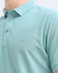 Green Solid Polo Tshirt