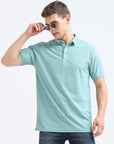 Green Solid Polo Tshirt