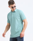 Green Solid Polo Tshirt