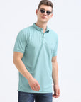Green Solid Polo Tshirt