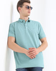 Green Solid Polo Tshirt