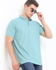 Green Solid Polo Tshirt