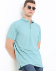 Green Solid Polo Tshirt