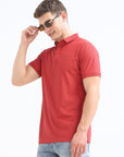 Rose Solid Polo Tshirt