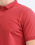 Rose Solid Polo Tshirt