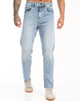 Comfort Fit Blue Denim Pants