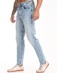 Comfort Fit Blue Denim Pants
