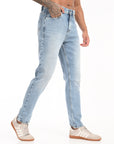 Comfort Fit Blue Denim Pants