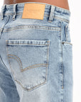 Comfort Fit Blue Denim Pants