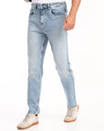 Comfort Fit Blue Denim Pants