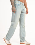 Regular Fit Ice Blue Denim Pants