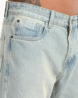 Regular Fit Ice Blue Denim Pants